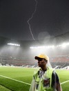 In pictures: Thunderstorm holds play up in Donetsk