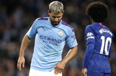 Aguero will miss Manchester derby after limping off in win over Chelsea