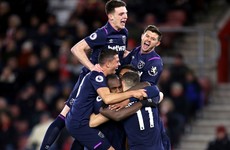 West Ham ease pressure on Pellegrini with win at Southampton