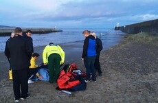 Two people injured after large wave caused 15-foot fall from Wicklow pier