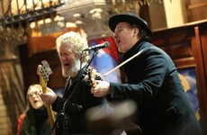 Watch: Glen Hansard and Imelda May among dozens taking part in Christmas Eve busk in Dublin