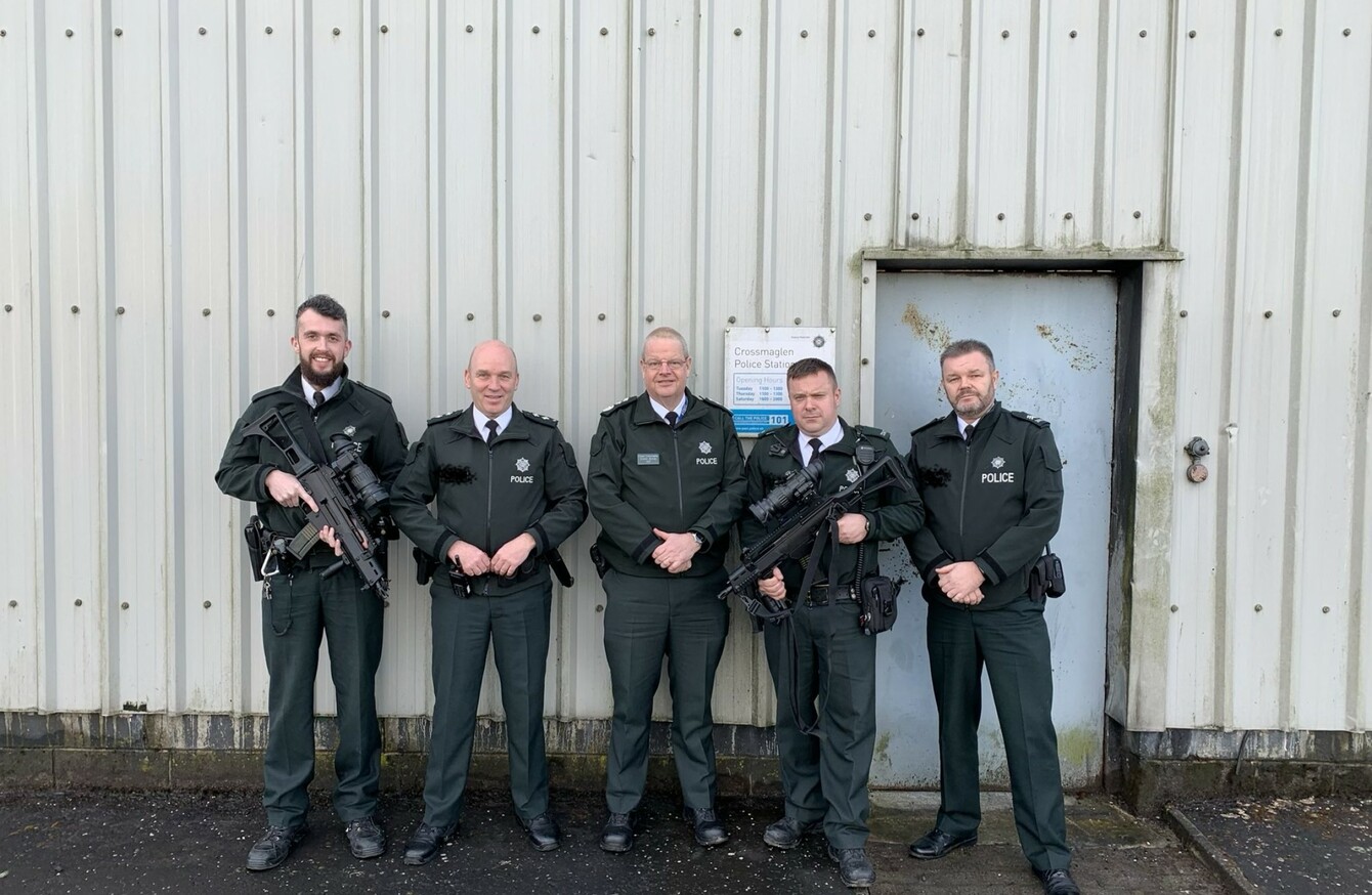 Psni Chief Criticised For Posing Beside Officers Armed With Machine Guns For Christmas Message From Crossmaglen