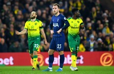 Frustration for Mourinho, as Tottenham held by relegation-threatened Norwich