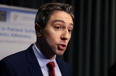 Simon Harris said he was 'appalled' by protesters outside the National Maternity Hospital today