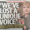 'We've lost a unique voice': Newspapers pay tribute to Marian Finucane