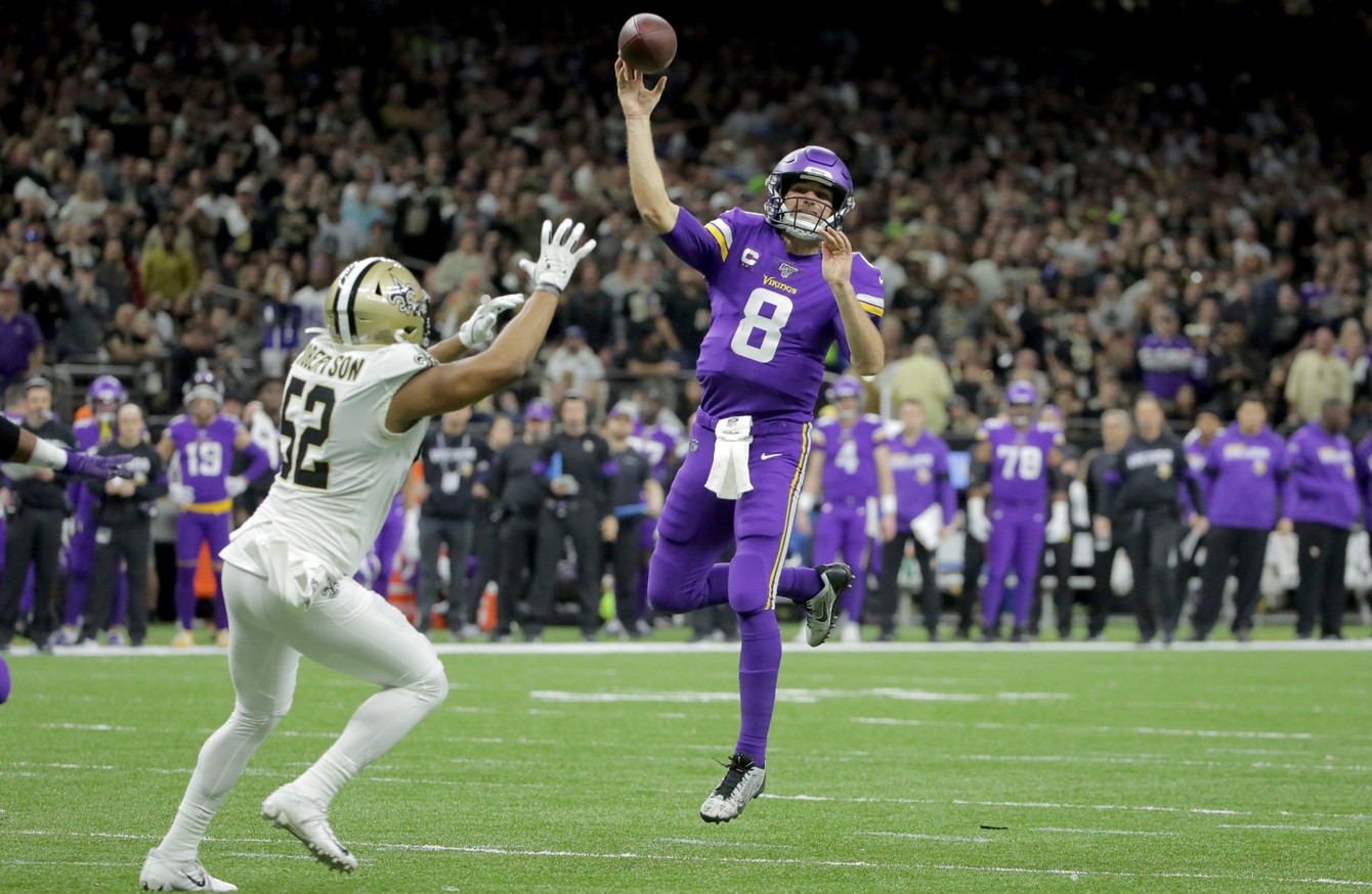 Comment on Kirk Cousins and underdog Vikings stun Saints in overtime. 