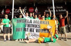 Flying the flag: Angela Merkel banner raises over €20k for charities