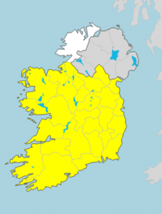 Freezing night ahead as low temperature and ice warning issued for most of country