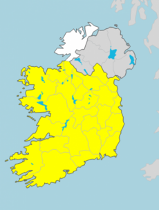 Freezing night ahead as low temperature and ice warning issued for most of country