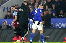Vardy injury scare as striker limps off in Leicester's win over West Ham