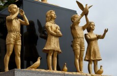 Anger in Russia over live child statues at official's party