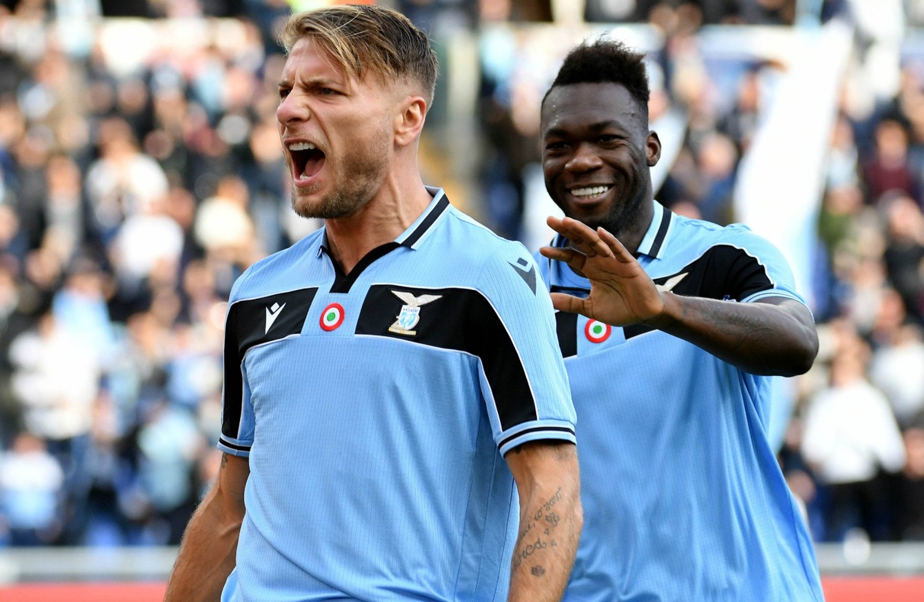 Immobile fires Lazio second as striker matches scoring mark in Serie A