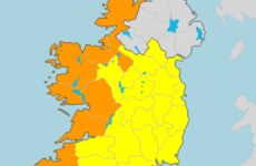 Orange wind warning issued for seven counties from 6am tomorrow