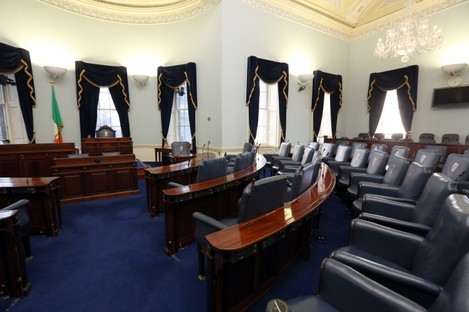 Inside the Seanad chamber.