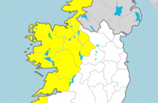 Status Yellow rainfall warning in place for several western counties tomorrow
