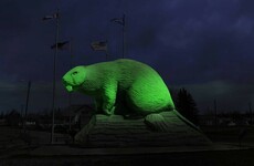 The world's largest beaver statue, a giant smurf and a kissing couple sculpture: These landmarks will be lit up for the 'Global Greening'