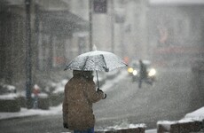Status yellow rainfall warning issued for 15 counties with risk of 'snow in parts'