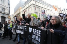 Hundreds protest in London against extradition of Julian Assange