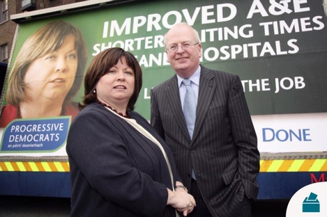 Progressive Democrats (PD) Mary Harney and Michael McDowell in 2007.