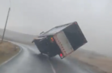 Gardaí at scene of overturned truck in Galway as high winds batter west coast