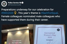 PSNI responds to criticism of Women's Day event that awards men for helping female officers