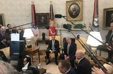 Leo Varadkar has met with Donald Trump in the Oval Office (they didn't shake hands)