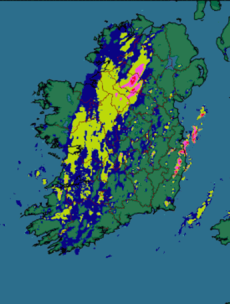 Here's the latest rainfall radar image of Ireland