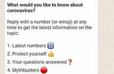 World Health Organization launches a coronavirus WhatsApp service