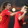 Puyol and Villa fly in to support Spanish team-mates in Kiev