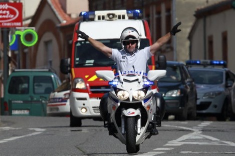 File photo of French police and ambulance services.