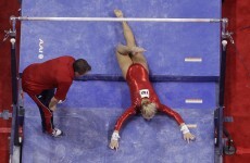 VIDEO: Gymnast's Olympic dreams end with nasty fall