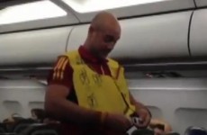 VIDEO: Safety first: Pepe Reina runs through in-flight safety routine