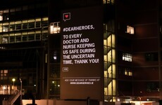 Messages of support for frontline healthcare workers light up Mater Hospital
