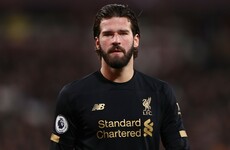 Liverpool keeper Alisson ready to play again after recovering from hip injury