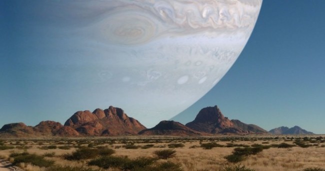 PIC: If Jupiter were as close to Earth as the moon is...