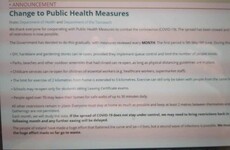 Debunked: No, this image does not show an official government announcement about the lifting of restrictions