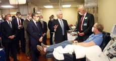 Mike Pence criticised for not wearing face mask in hospital despite all around him doing so