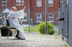 Socially-distanced queues at west Belfast church as priest hears confessions