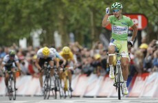 VIDEO: Peter Sagan literally danced his way across the finish line at the Tour de France today