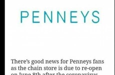 Debunked: Sorry, that 'announcement ' from Penneys saying it's reopening on 8 June is fake