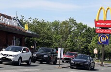 Gardaí move cars on at a number of outlets as heavy traffic builds up for McDonald's re-opening
