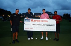 Tiger Woods and Peyton Manning win charity golf match for Covid-19 relief