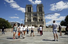 Notre-Dame square reopens for first time since devastating fire
