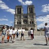 Notre-Dame square reopens for first time since devastating fire