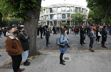 Hundreds of people gather for Black Lives Matter protest at the US embassy