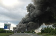 Large fire at factory in Naas