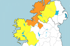 Status orange rainfall warning in place for three counties in the north west today