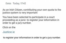 Gardaí warn the public about a fake jury duty scam