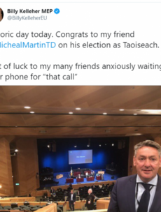 Fianna Fáil MEP Billy Kelleher apologises for not self-isolating when returning for election of Taoiseach
