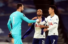 Son and Lloris bury hatchet after half-time row as Spurs beat Everton